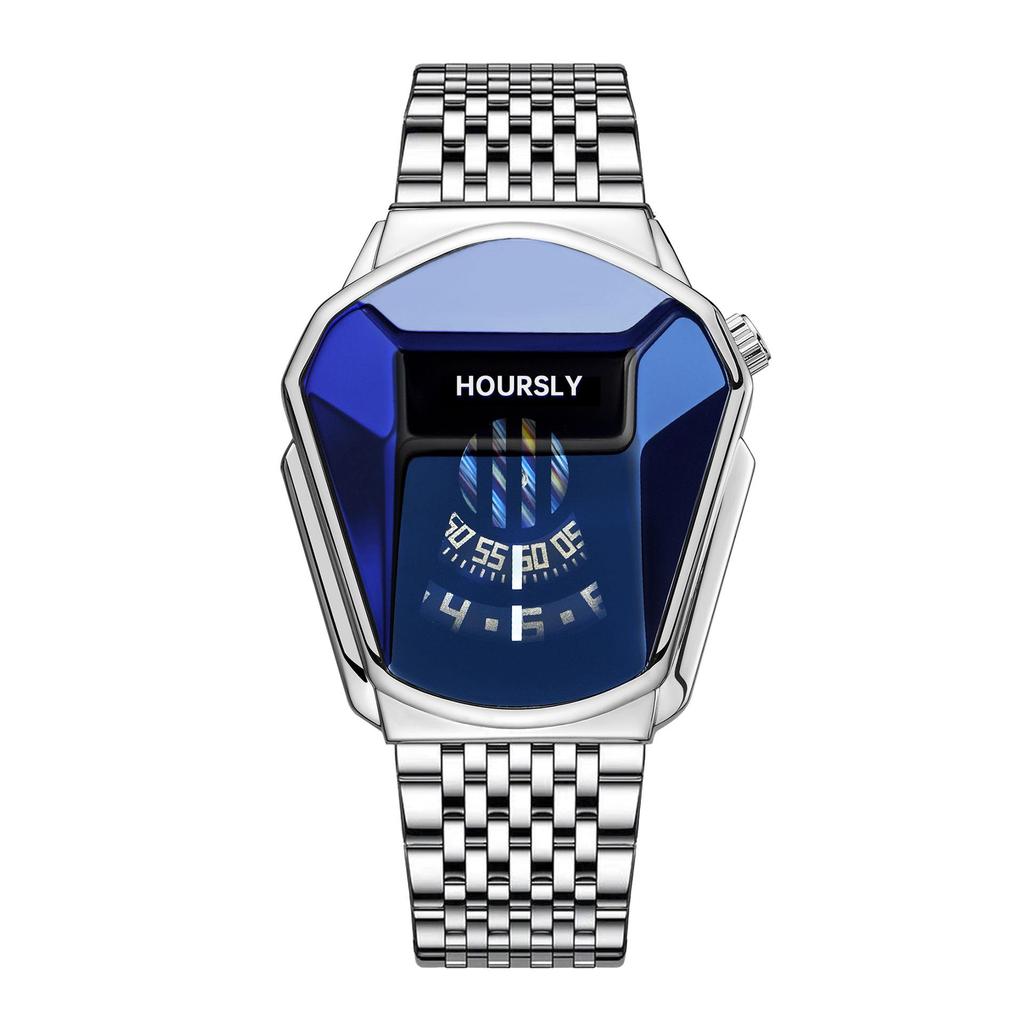 Men's TikTok HOURSLY Alloy Motorcycle Quartz Waterproof Wristwatch