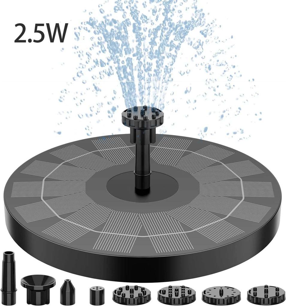 Floating Solar Fountain with Color Lights & Automatic Water Spray for Fish Ponds