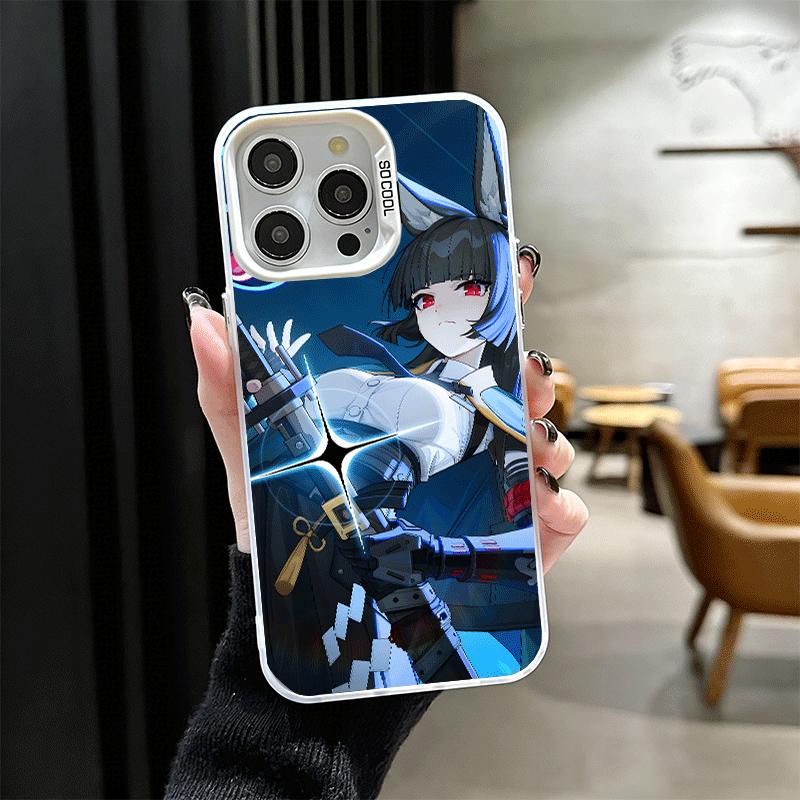 Zenless Zone Zero Hoshimi Miyabi Weiche Handyhülle für iPhone 15 16 17 Pro Max 17Air 16E 14 Plus 13 12 Mini Stoßfeste Rückabdeckung