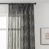 Stripe Floral Boho Curtains for Bedroom Living Room, Bohemian Vintage Tassels Window Treatment Drape for Home Decorations Rod Pocket,1pc