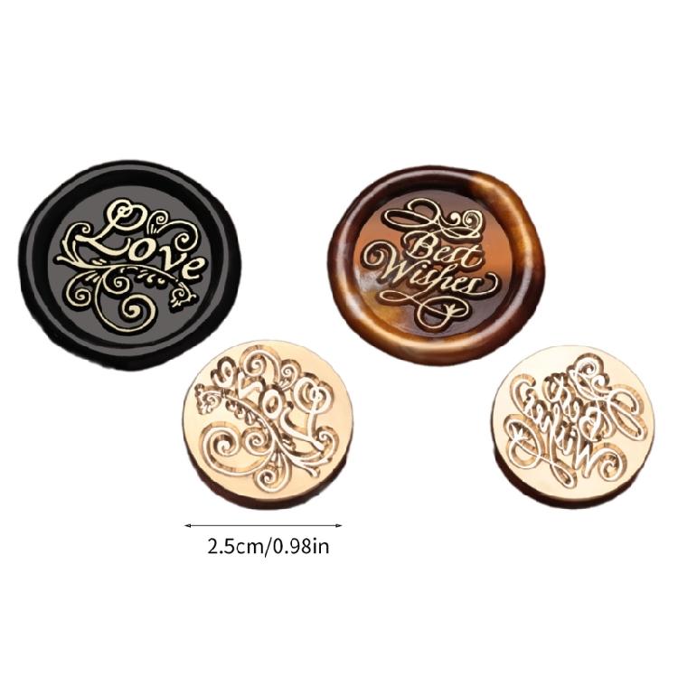 Envelope Emboss Wax Seal Stamp Head Removable Sealing Brasses Stamp Head Gift