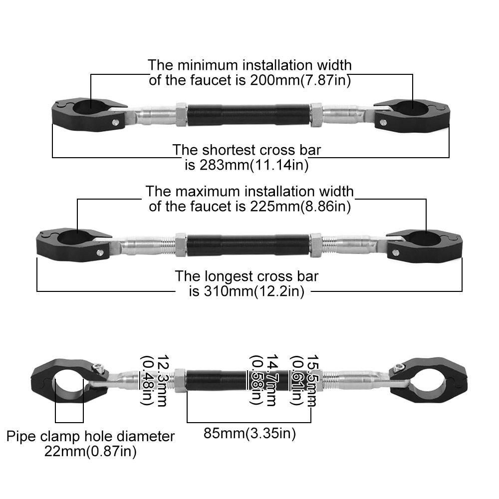 Vyztužení páky na motocyklu Balanční tyč Nastavitelná řídítka Rozšířená modifikace