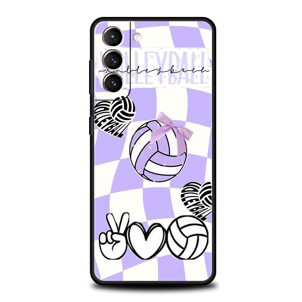 Volleyball Painted Phone Case for Samsung Galaxy S25 S24 S23 S22 S20 S21 FE Ultra S10 S10E Plus S25 Edge 5G Soft TPU Cover Capas