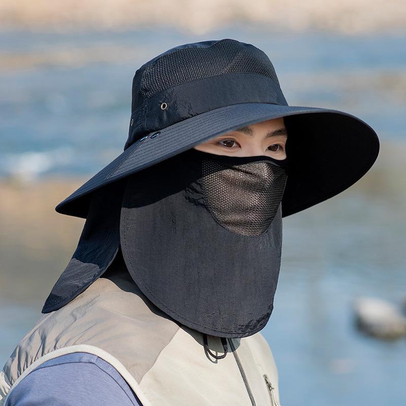 

Outdoor quick-dry fisherman hat for men, summer multifunctional face mask, neck protector, all-in-one sun protection hat for hiking and climbing Average Size-Multifunctio
