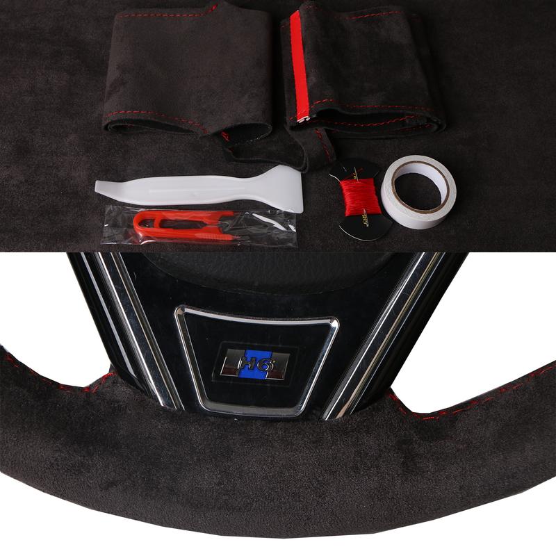 Suede Leather Car Steering Wheel Cover For Mazda 3 Axela 2008-2013 Mazda CX-7 CX7 2010-2016 Mazda 5 2011-2013 Auto Accessories