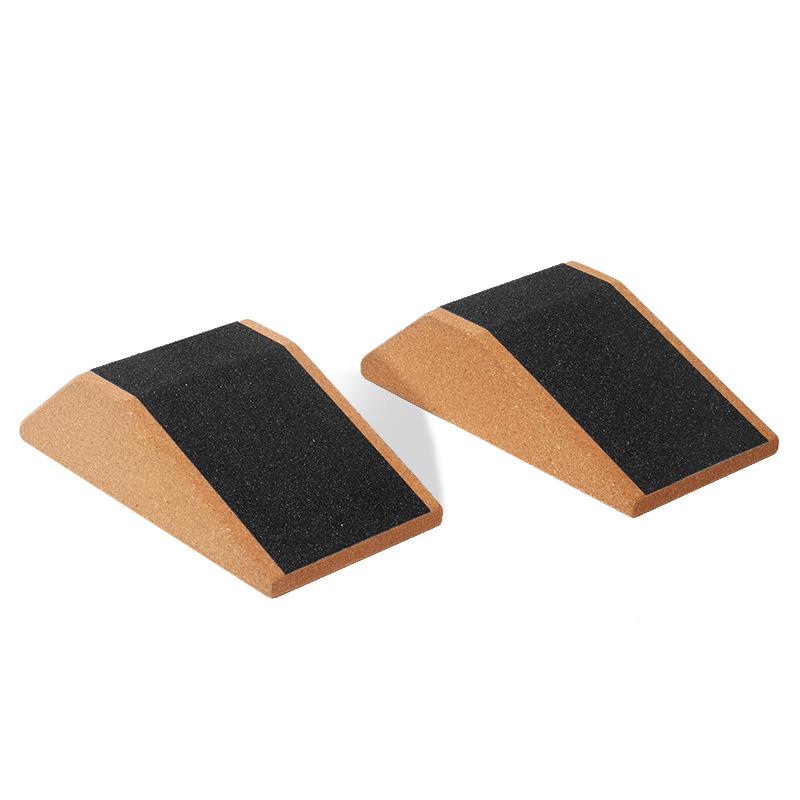 Cork Yoga Squat & Wedge Block for Fitness, Weightlifting, and Calf Stretching.