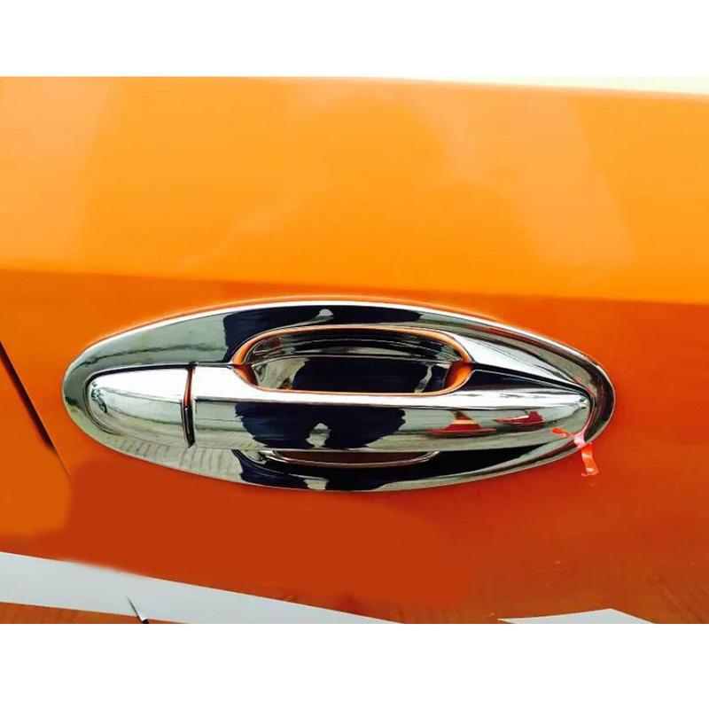 Car Cover Armrest Trim ABS Chrome Handrail Door Bowl Stick Lamp Frame 8PCs For Subaru XV 2012 2013 2014 2015 2016 2017