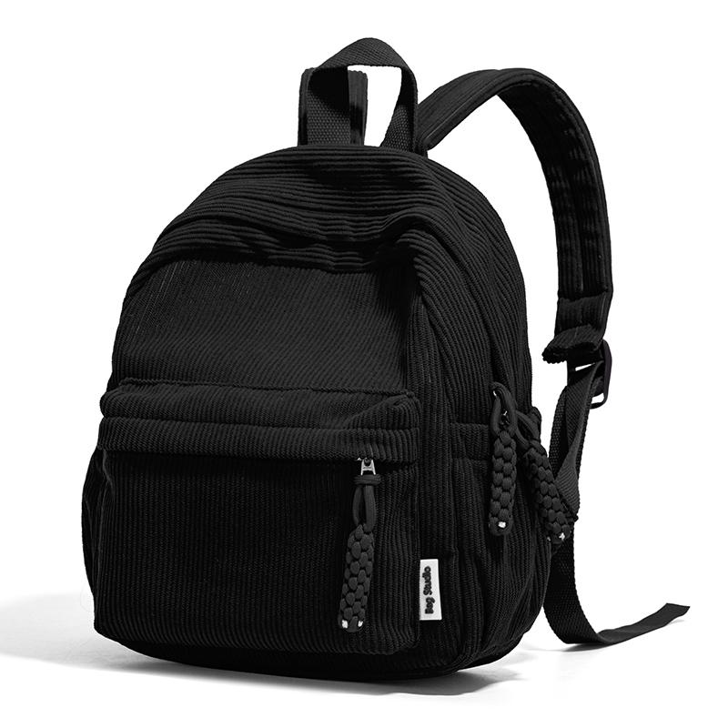 Женский вельветовый рюкзак чёрный