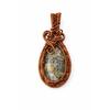 66.65 Ct Natural Jasper Handmade Copper Wire Wrapped Pendant Certified For Gift