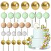 50 Pcs Ball Cake Toppe Glitter Foam Ball for Cake Decorating Decorations for Baby Shower Cake Birthday Cake Toppers Decorations