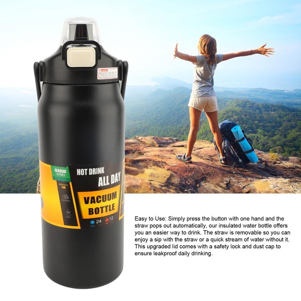 Rustless Steel Thermal Mug 1500ml Coffee Cup Lightweight Drink Cup Camping Water Storage