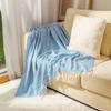 Coperta Multiuso Divano Estiva Fresca Coperta per Condizionatore Morbida Coperta Tessuta per Divano Asciugamano per Fondo Letto Sciarpa Coperta per Riposo in Ufficio