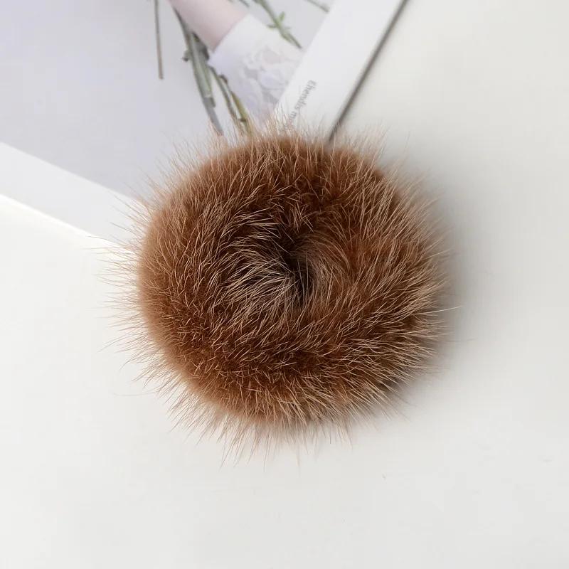 Haarband 100% Echtes Nerzhaar Seil Haargummi Seil Pferdeschwanz Schwanz Streifen Handgelenkband Vintage Elastisch Kopfschmuck Haarband