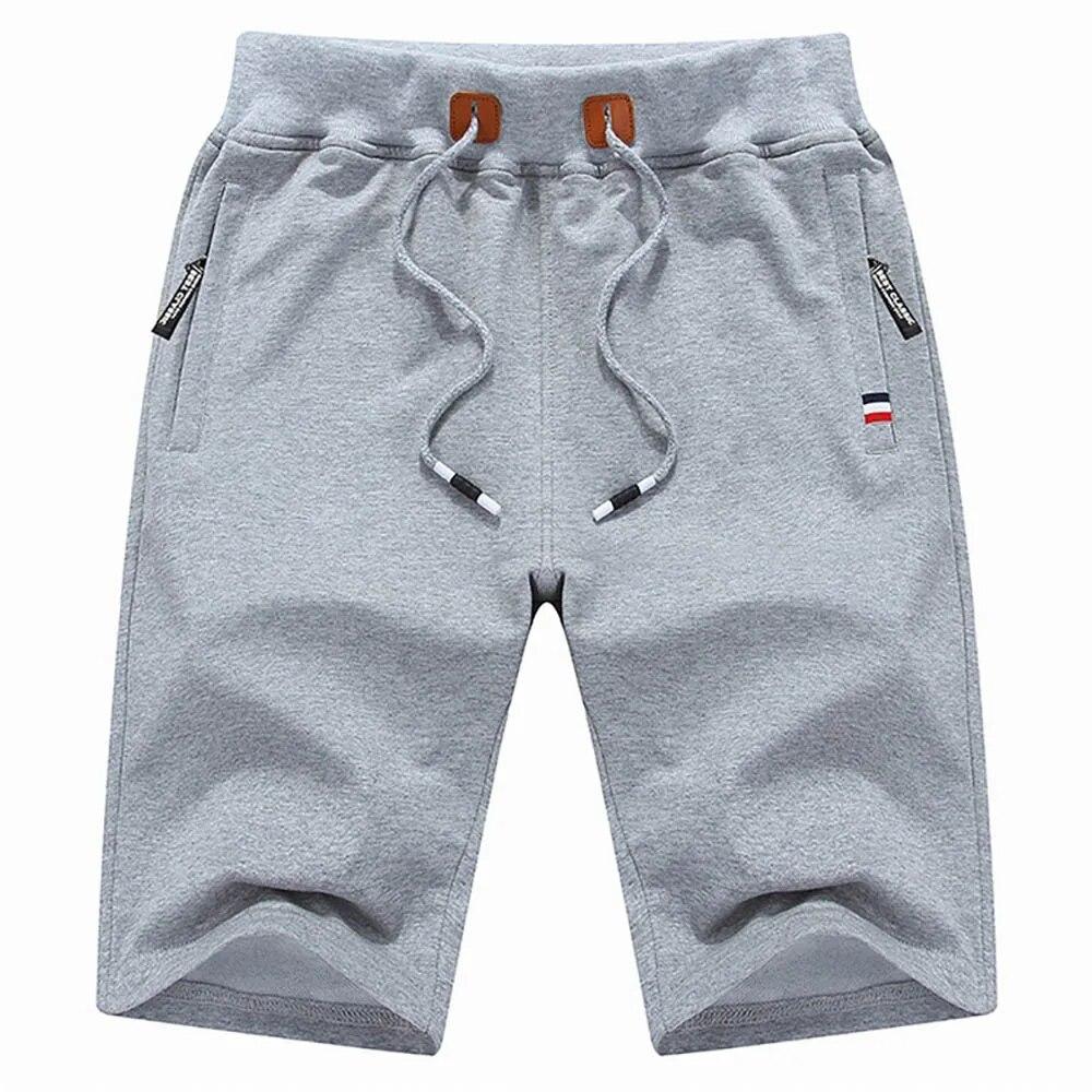 Men Casual Shorts Summer Male Fashion Casual Short Men's Solid Color Fitness Breathable Shorts Men Drawstring Shorts
