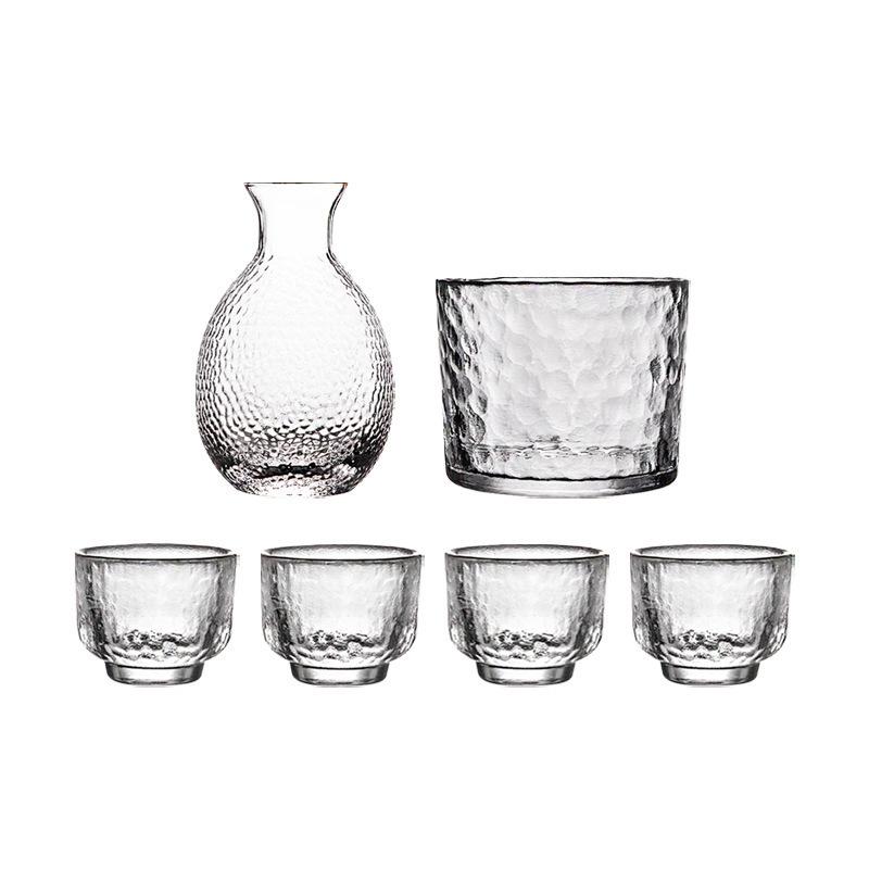Set Sake Giapponese Vetro Martellato Scatola Regalo Uso Domestico Bottiglia per Sake Caraffa per Vino