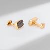 2Pcs/set Luxury Fashion Men's cufflink set - French cuffline with Zircon cufflinks