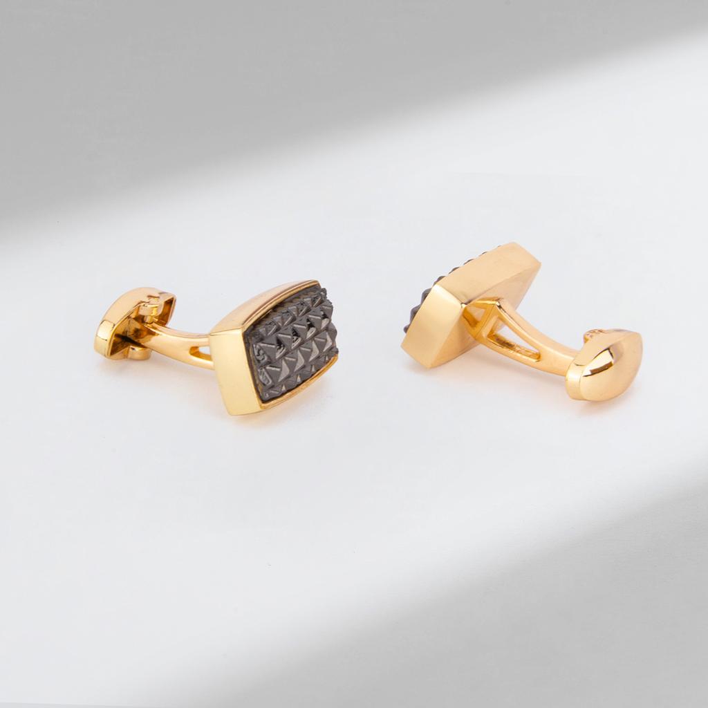 2Pcs/set Luxury Fashion Men's cufflink set - French cuffline with Zircon cufflinks