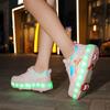 LED Roller Skates Shoes with 4 Wheels Speed Sneaker Shoes for Girls Women Sneakers with Wheels Children's Roller Skates Shoes