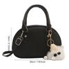 Women New Fashion  with Free Pedant PU Shoulder Bag Y2k Casual Adjustable Crossbody Bag Vintage Squared Handbag Girl Lady Gift