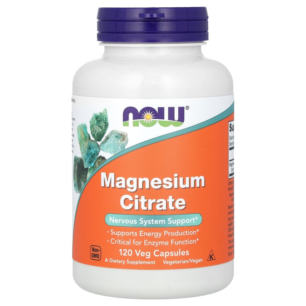 Now Foods Magnesium Citrate Veg Capsules, 120 Count