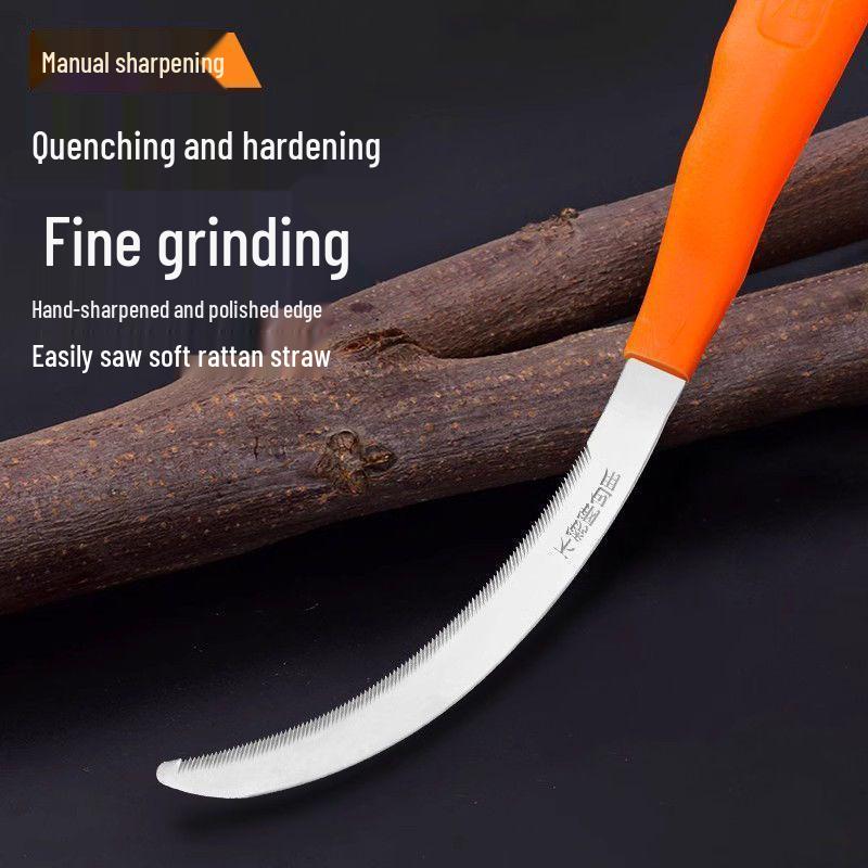 Serrated Scythe: Precision Grass Cutter & Weeding Knife