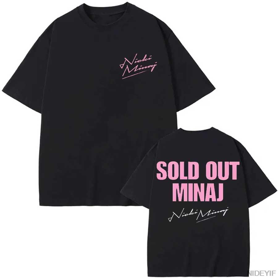 2024 Rapper Nicki Minaj Graphic Print Tshirt Unisex Unisex Hip Hop Casual T-Shirts Unisex Vintage Tees Male Oversized Streetwear P8