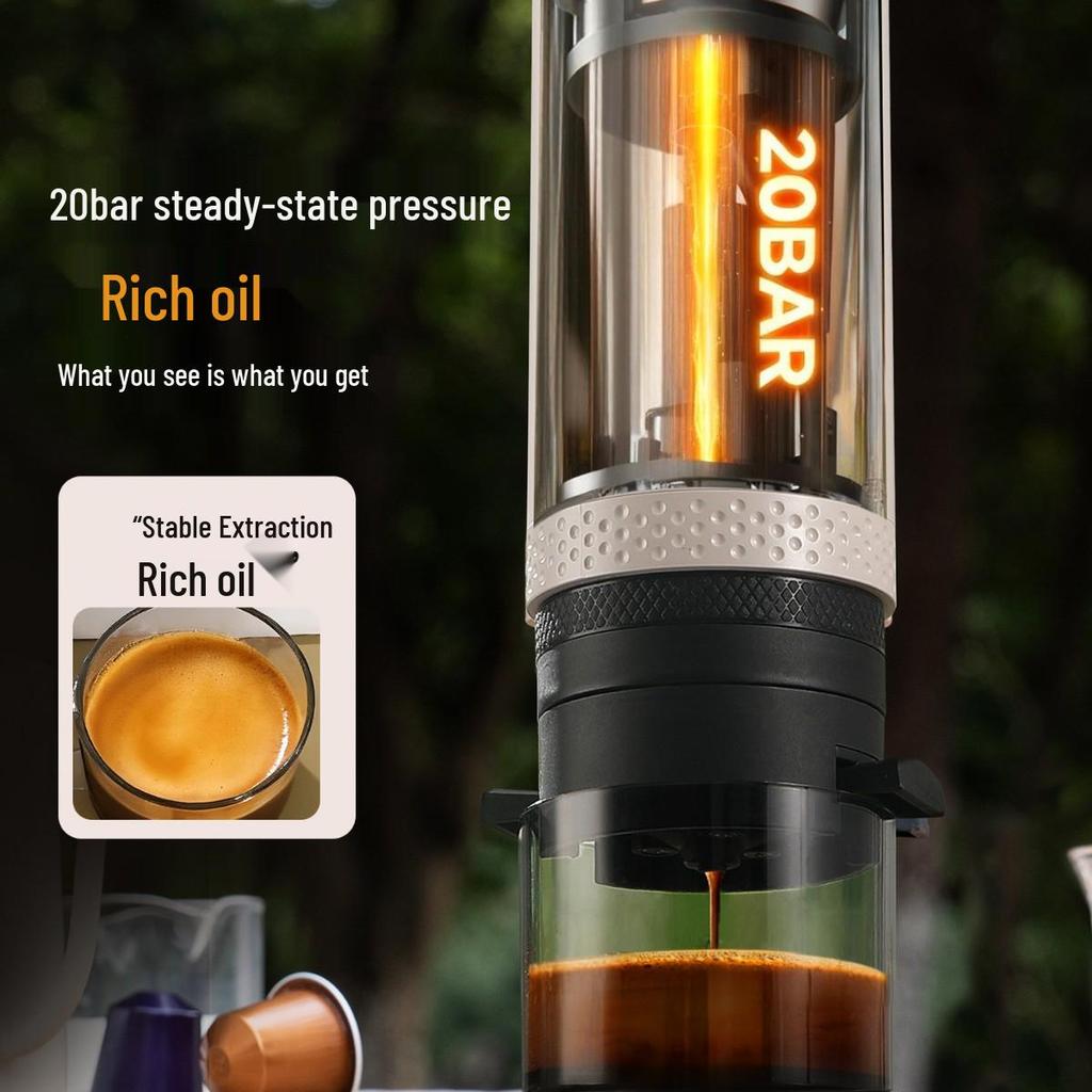 20-Bar High-Pressure Portable Italian Espresso Coffee Machine