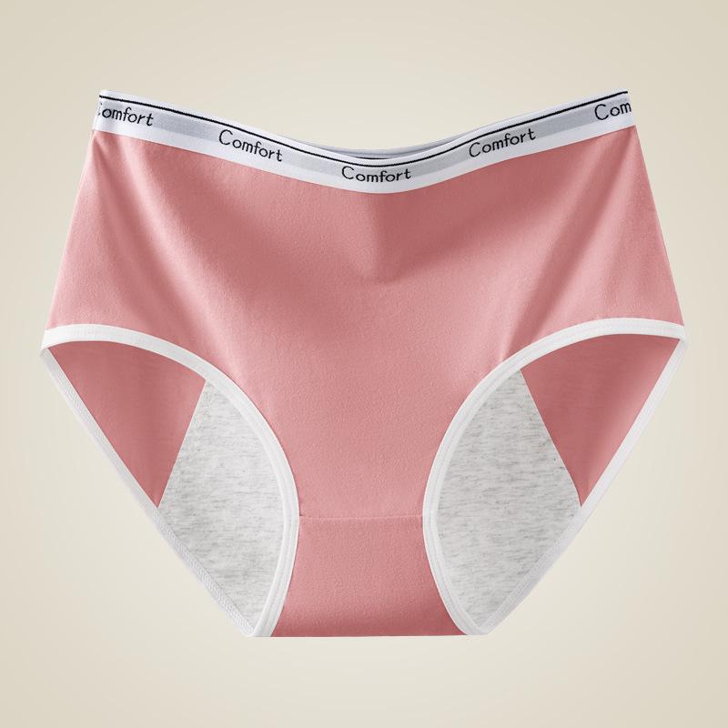 Plus Size Leak-Proof Menstrual Cotton Panties - Antibacterial, 200 Lbs Support, Aunt Sanitary Underwear for Women