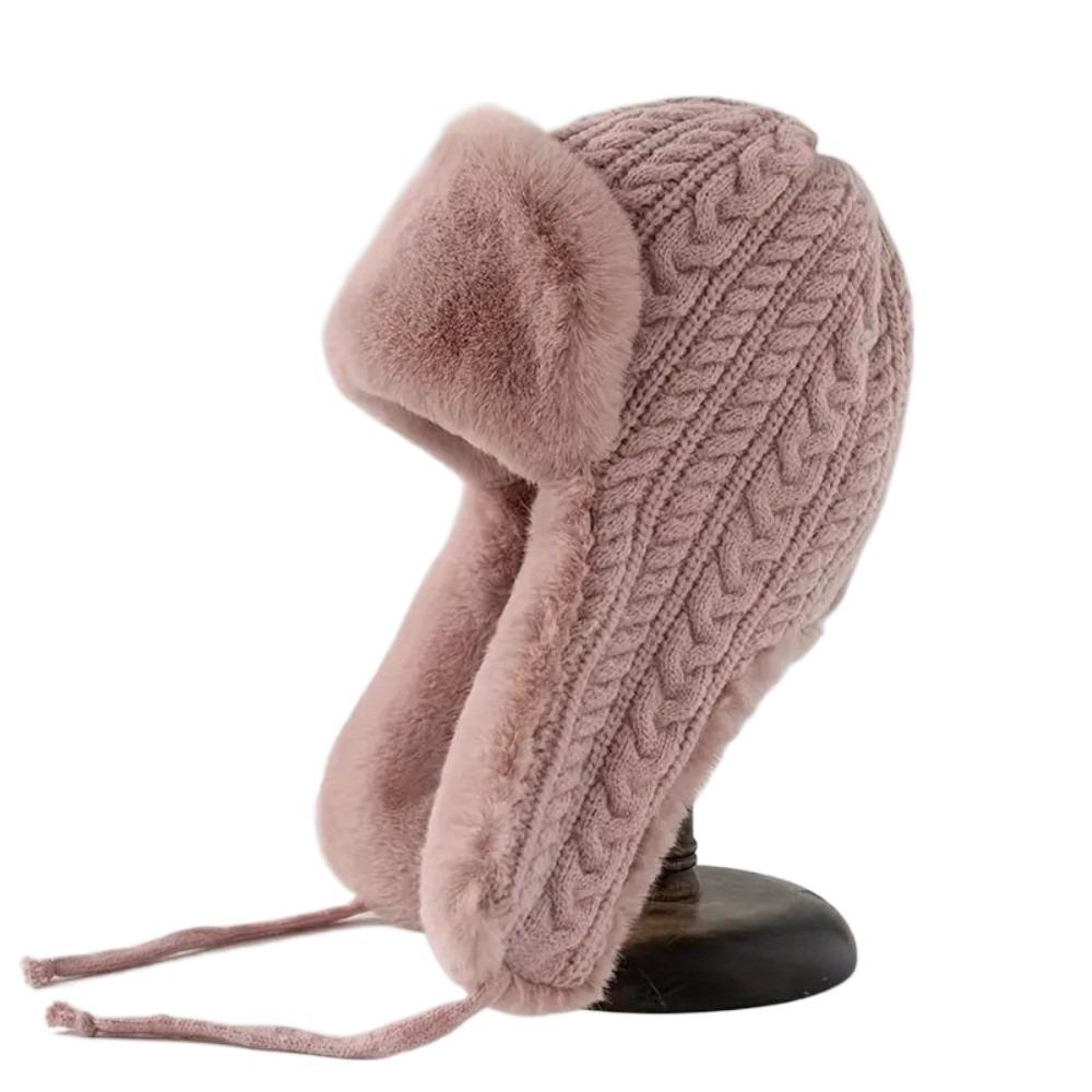 

Windproof Faux Fur Lei Feng Hat Fluffy Ear Protection Cap Versatile Men Women Pilot Hat Ladies
