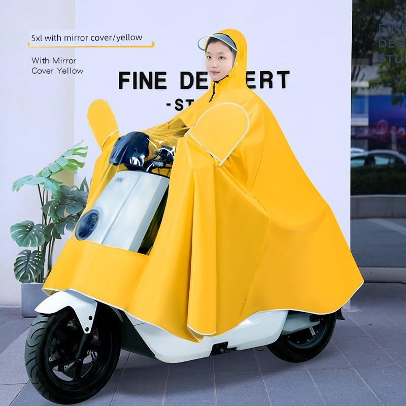 Electric Battery Motorcycle Long Single Women Men Raincoat