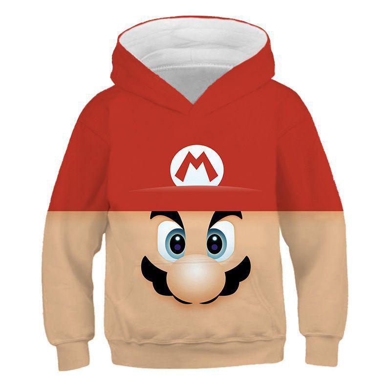 Super Mario Brothers Mario Children's Versatile Sweater Cosplay Spring and Autumn Anime Hoodie Jacket Men