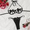 Sexy Lingerie Woman Lace Transparent Underwear Fairy Embroidery Brief Sets Delicate Bra Kit Push Up Breves Sets Thin Erotic Bras