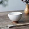 &NE Mino Ware Red Clay Tea Bowl, Haretoke, White, Diameter 11cm X Height 7cm, Made In Japan, Dishwasher Safe, Matte, Stylish NAW-193-WH