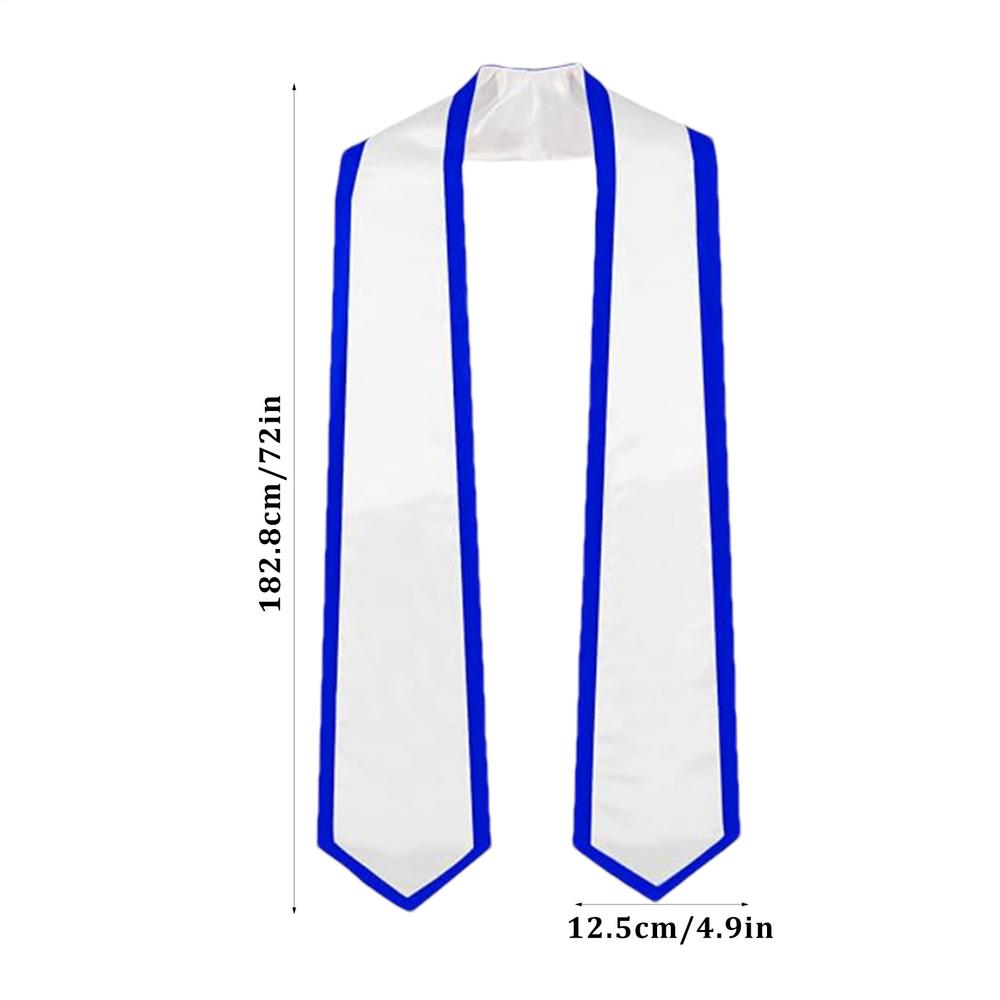 Abschlussstolen für Erwachsene Bunte Studenten-Abschlussstole Schlichte Absolventen-Ehrenstole Lange Unisex Schlichte Abschlussstole