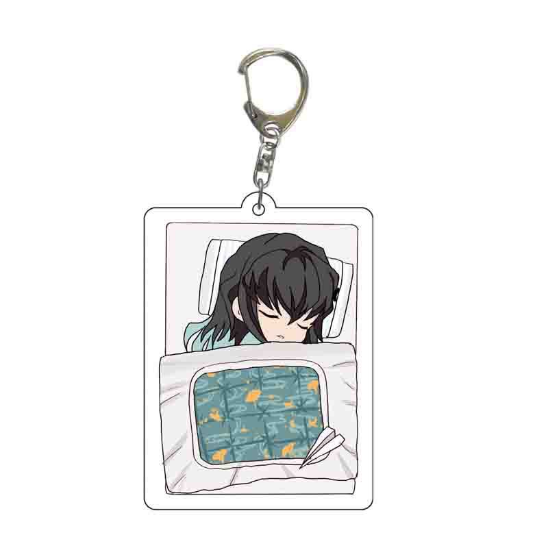 Demon Slayer Anime Keychain Acrylic Transparent Keychain Pendant Accessories For Fans Collection Gift Cosplay Merchandise