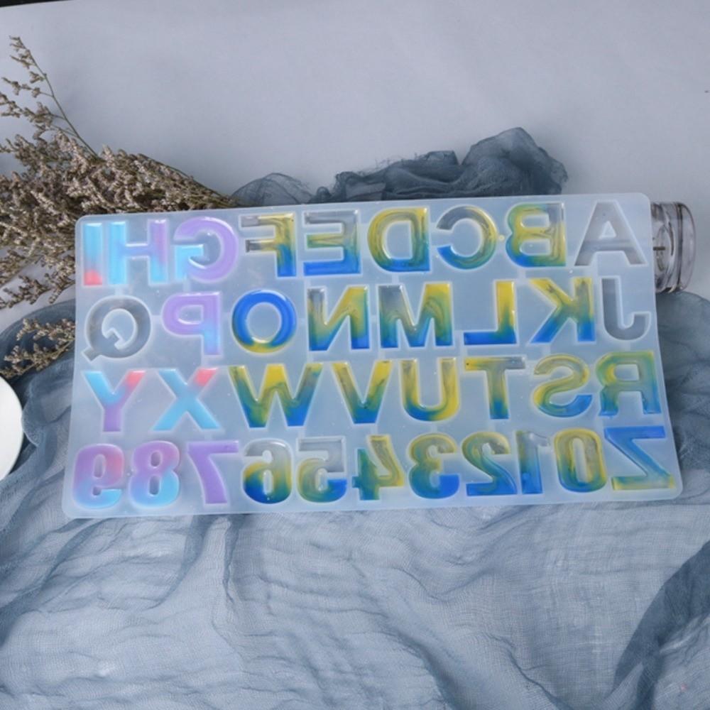 A-Z Alphabet Mold Reusable Number Keychain Silicone Mold Handmade 26 Letter Mold DIY Crafts