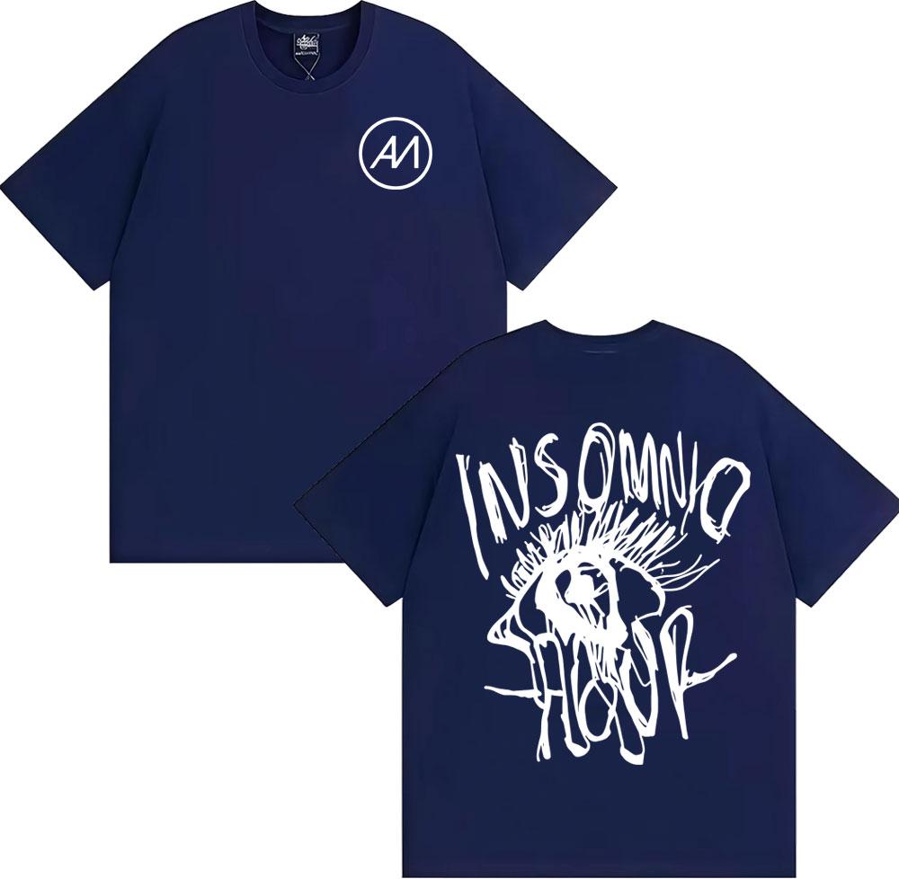 Singer Abraham Mateo Insomnio Tour Merch Tshirt Men Fashion Hip Hop Streetwear T Shirts Casual Comfort Pop music T Shirt