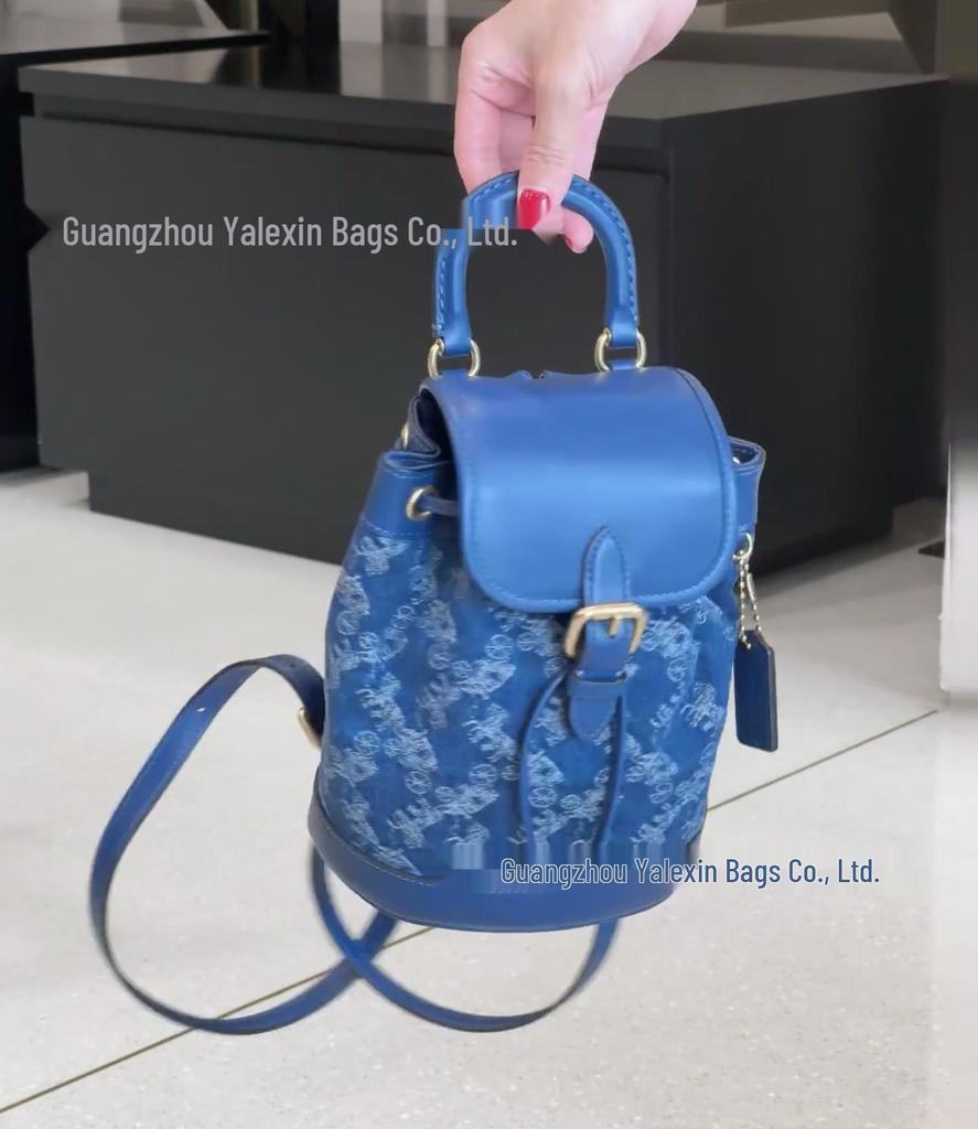 Coach C Wysokiej Jakości Plecak Mini Harper: Torebka z klapką z prawdziwej skóry z nadrukiem Trend mody