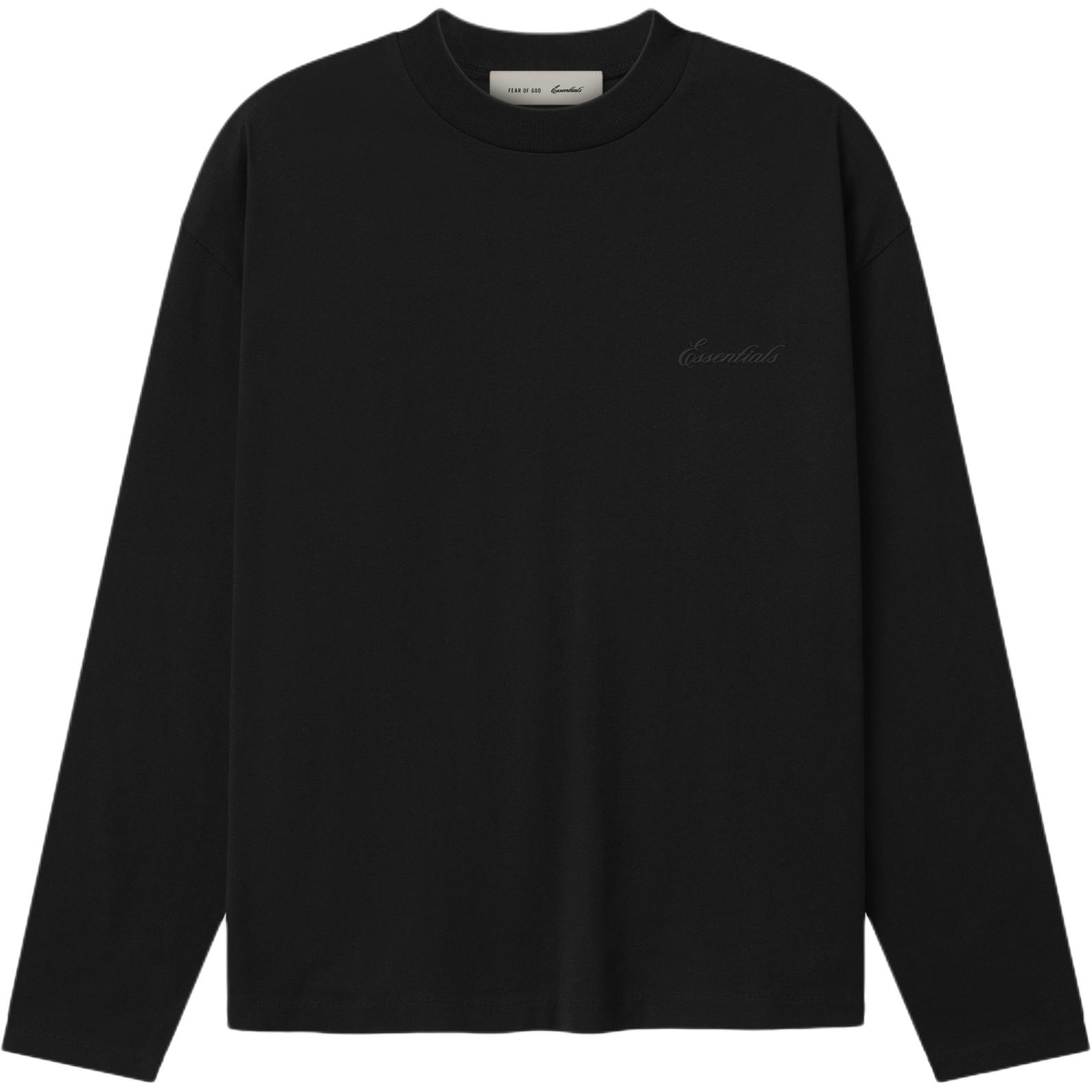 

Fear Of God Essentials Classic Fit Long Sleeve T-Shirt Vintage Black Unisex Tops 125AS264501F XS