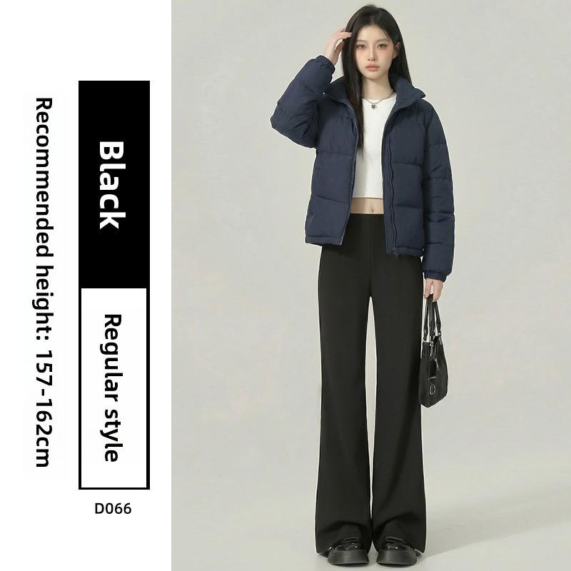 Micro Flared Pants For Women With Stretch Polyester And High Waist Design For Casual Spring Wear