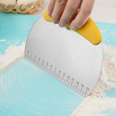 Fondant Spatula Food Grade Comfortable Grip Labor-saving Non-stick Easy To Clean Cutting Stainless Steel Fondant Dessert Pastry Scraper Nougat Tool