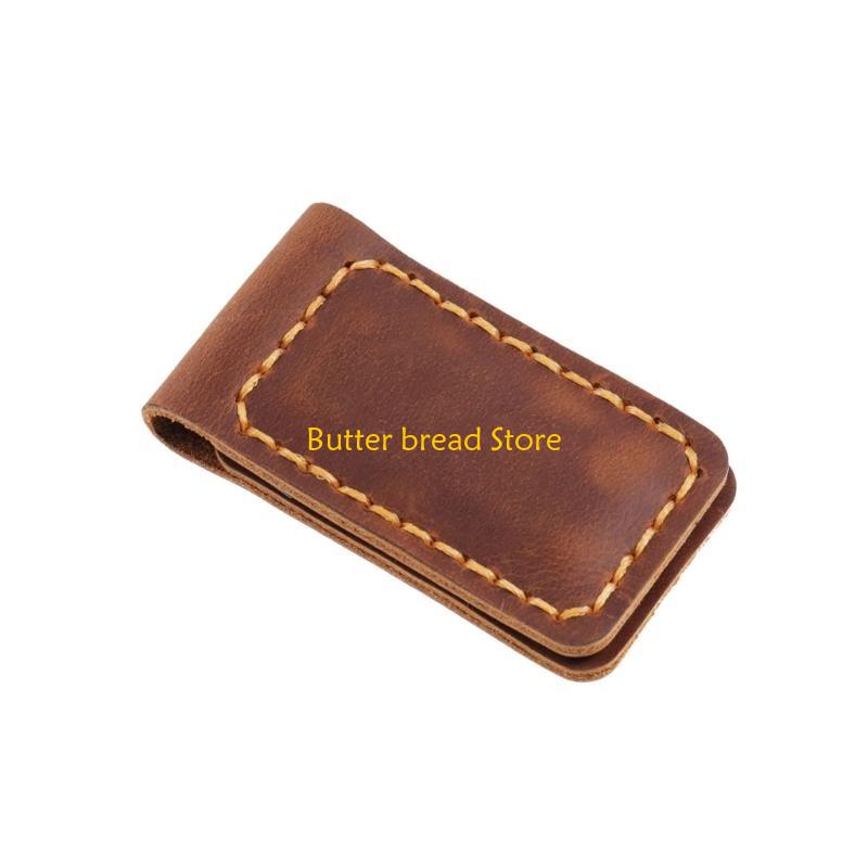 W89C Leather Bookmarks Book Page Clip Page Holder for Reading коричневый