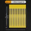 Mini Assorted Steel File Set: Triangular & Flat Files for Metal & Wood Grinding