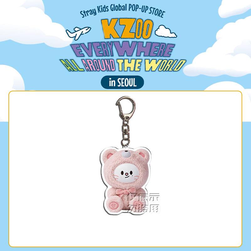 Heiß Neu Cartoon Acryl Schlüsselanhänger SKZOO Global Flash Acryl Schlüsselanhänger Rucksack Zubehör FELIX Bang Chan Fan Geschenk