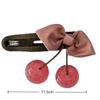 Large Size Cherry Bow Duckbill Hair Clip For Women Exquisite Hair Accessories  Temperament The Back Of The Head Hairpin