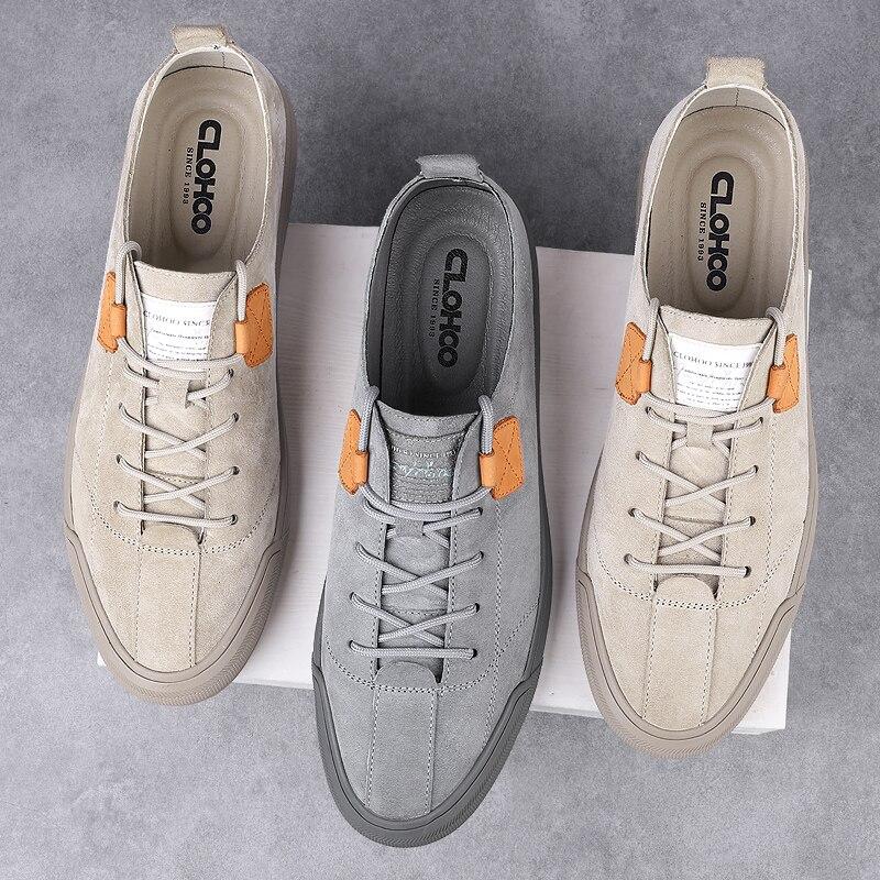 Men Shoes Spring Autumn Casual Outdoor Flats Men Handmade Lace Up Black Shoes For Men Cow Suede Leather Spring Autumn Men Shoes