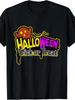 Halloween Trick-Or-Treat Ghost Party Theme T-Shirt Men'S Loose Fit Black T-Shirt