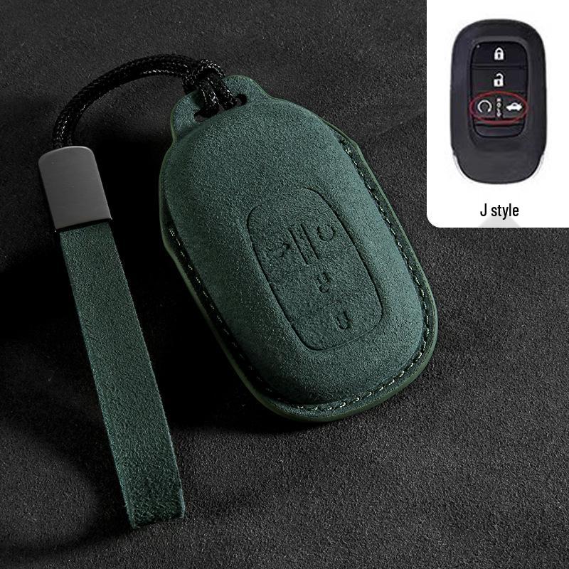 Compatible Car Key Case for Honda CRV, Accord 10th Gen, Civic, XRV, Guandao, Lingpai, Haoying, Binzhi - Cowhide Leather Bag