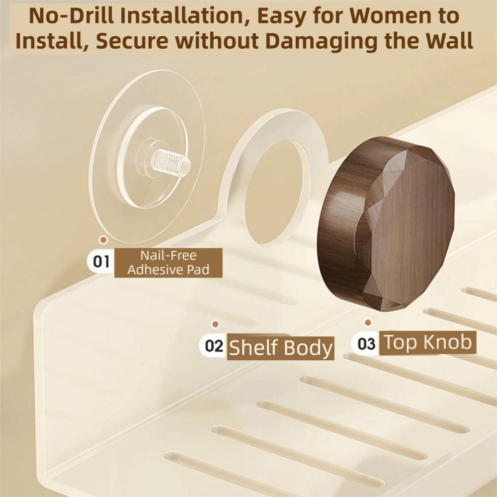 Wall Mounted Bathroom Sink Shelf Over Faucet Suction Cup U-Shaped Storage Rack  Vanity Storage