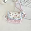 Floral Coin Purse Portable Clutch Bag Lipstick Earphone Sundries Storage Bag Wallet Pouch Mini Makeup Bag